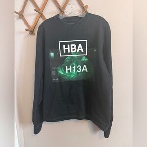 Hood By Air H13A Ultrasound Graphic Long Sleeve Black Medium